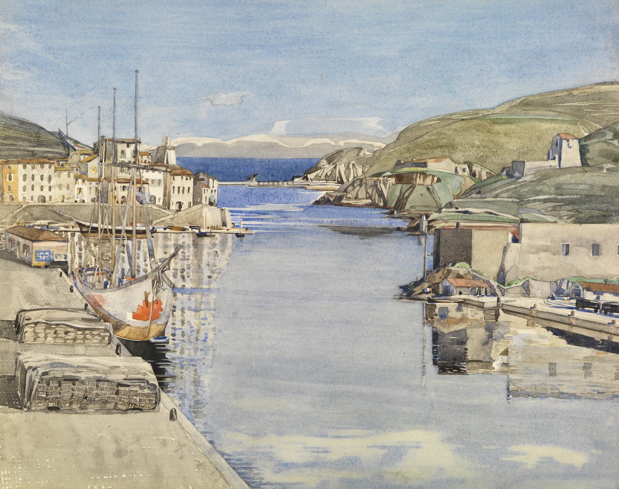 A Southern Port (akvarell på papir) av Charles Rennie Mackintosh