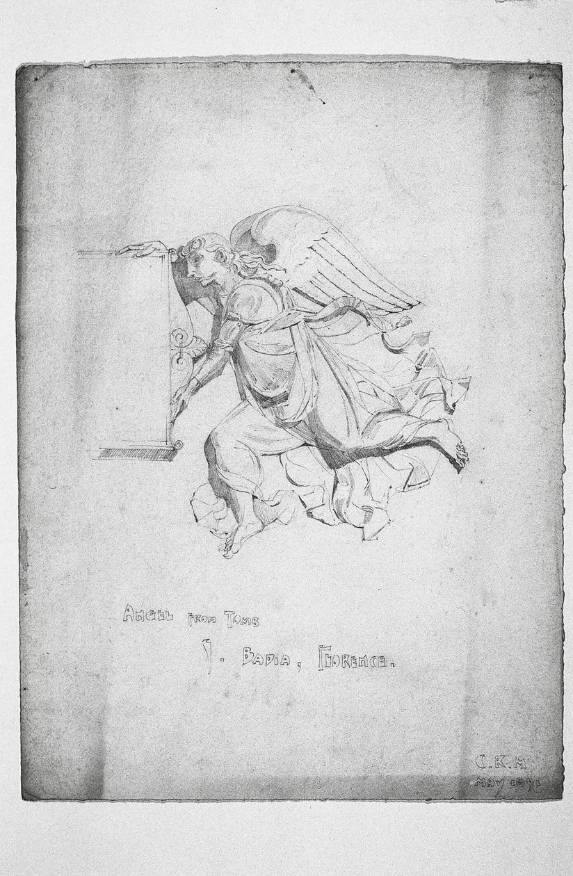 Engel fra graven, Badia, Firenze, 1891 av Charles Rennie Mackintosh