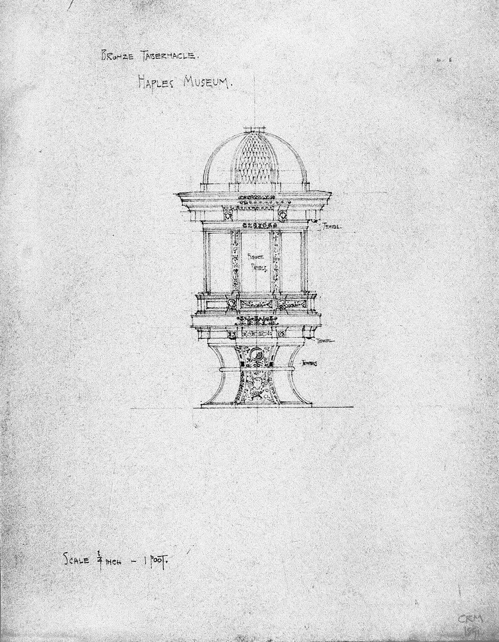 Bronsetabernakel, Napoli-museet av Charles Rennie Mackintosh