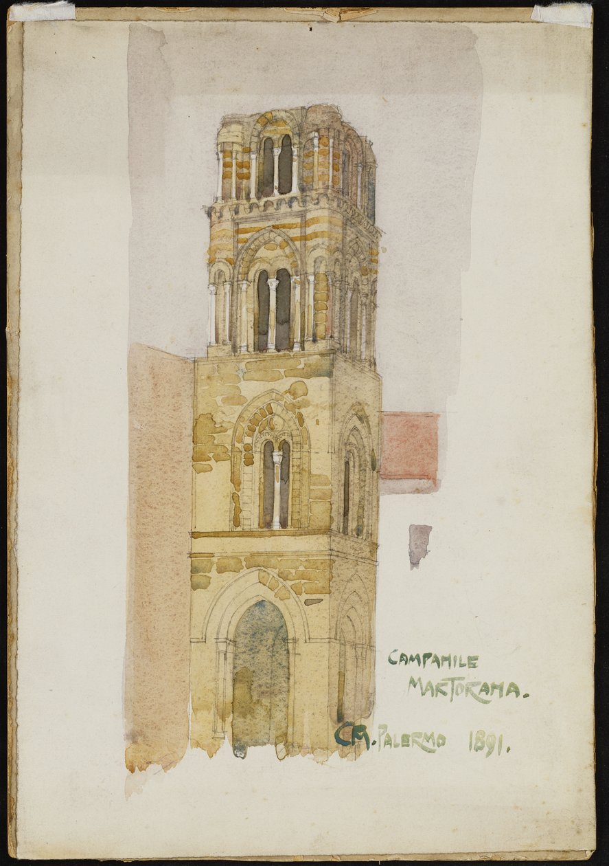 Martorana klokketårn, Palermo, 1891 av Charles Rennie Mackintosh