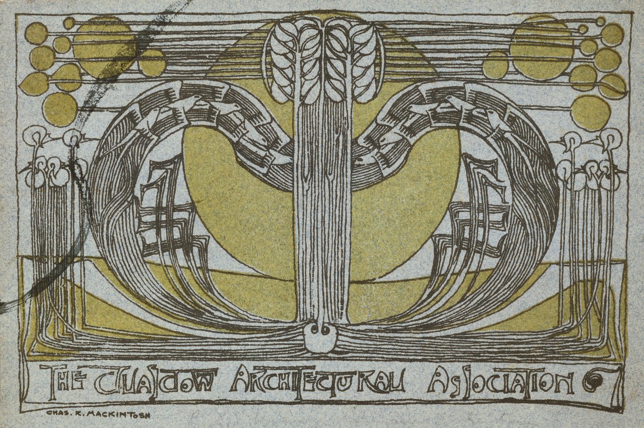 Conversazione Programme, fra Glasgow Architectural Association av Charles Rennie Mackintosh