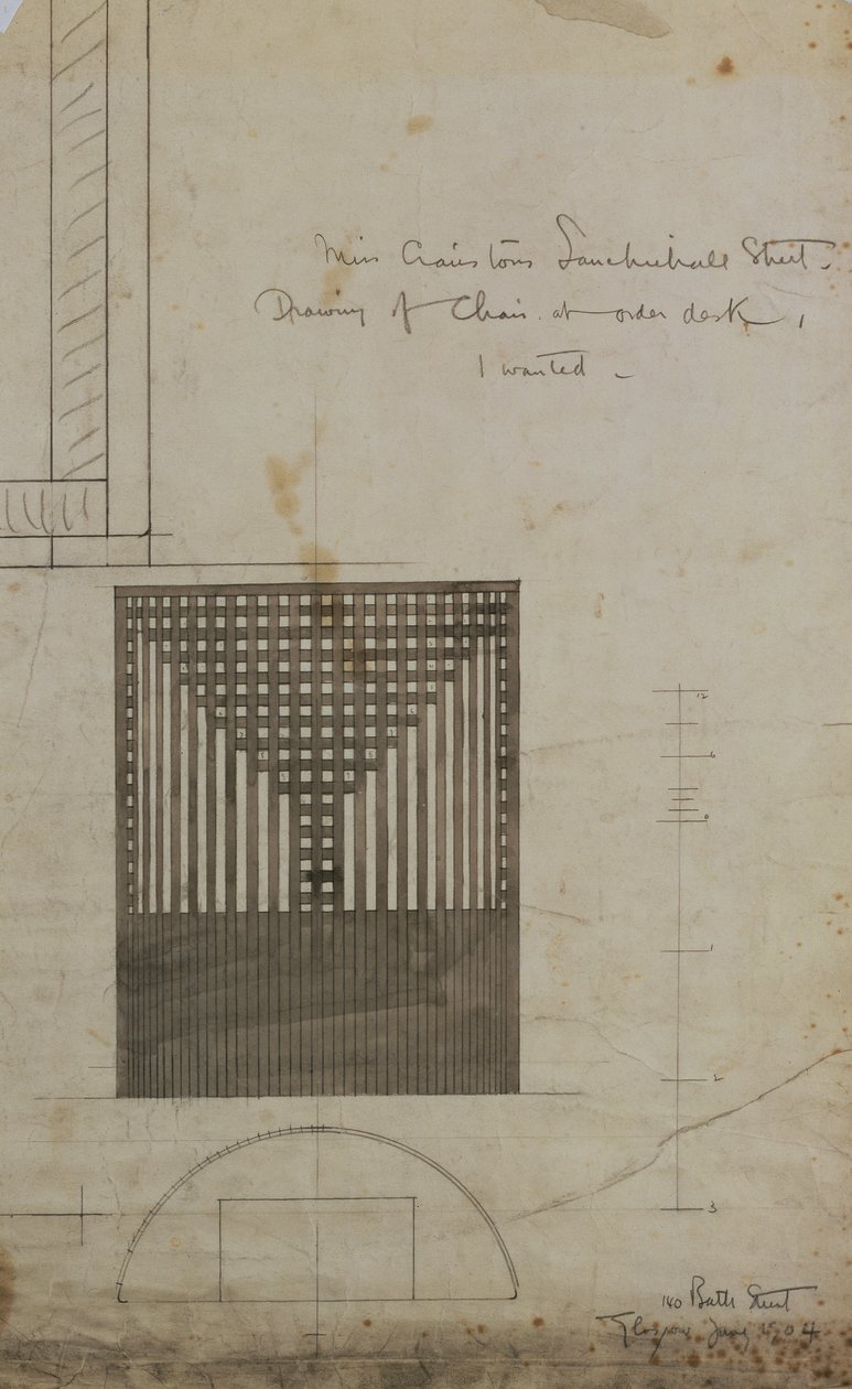 Design for en Barrel Chair av Charles Rennie Mackintosh