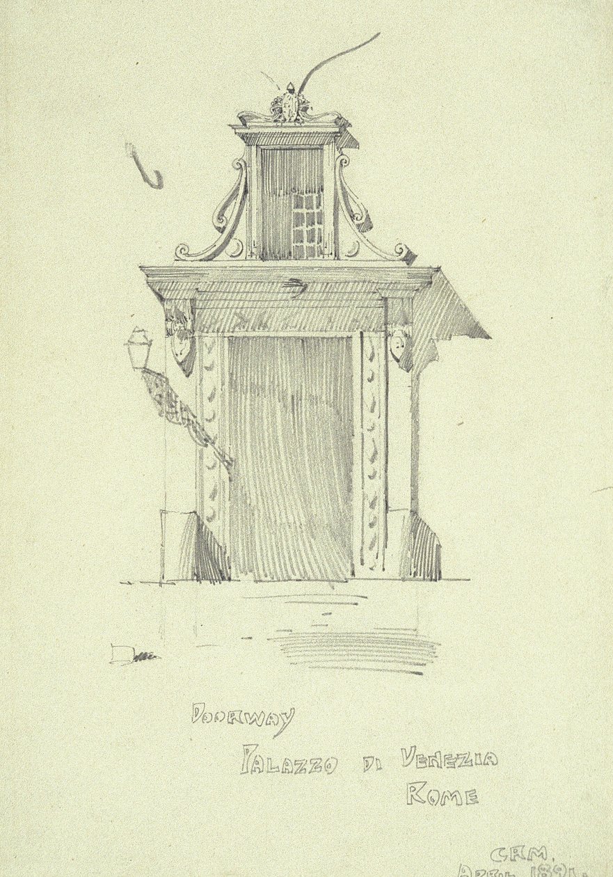 Døråpning, Palazzo di Venezia, Roma av Charles Rennie Mackintosh