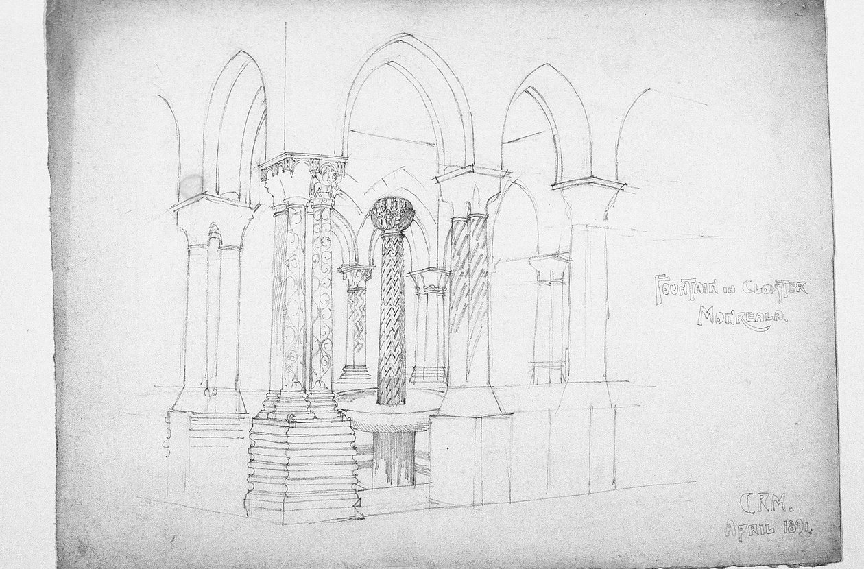 Fontene i Cloister, Monreale, 1891 av Charles Rennie Mackintosh