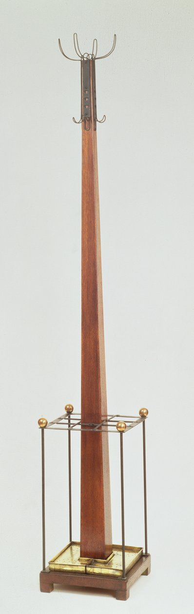 Hatt-, kåpe- og paraplystativ for White Dining Room, Ingram Street Tearooms, 1905 av Charles Rennie Mackintosh