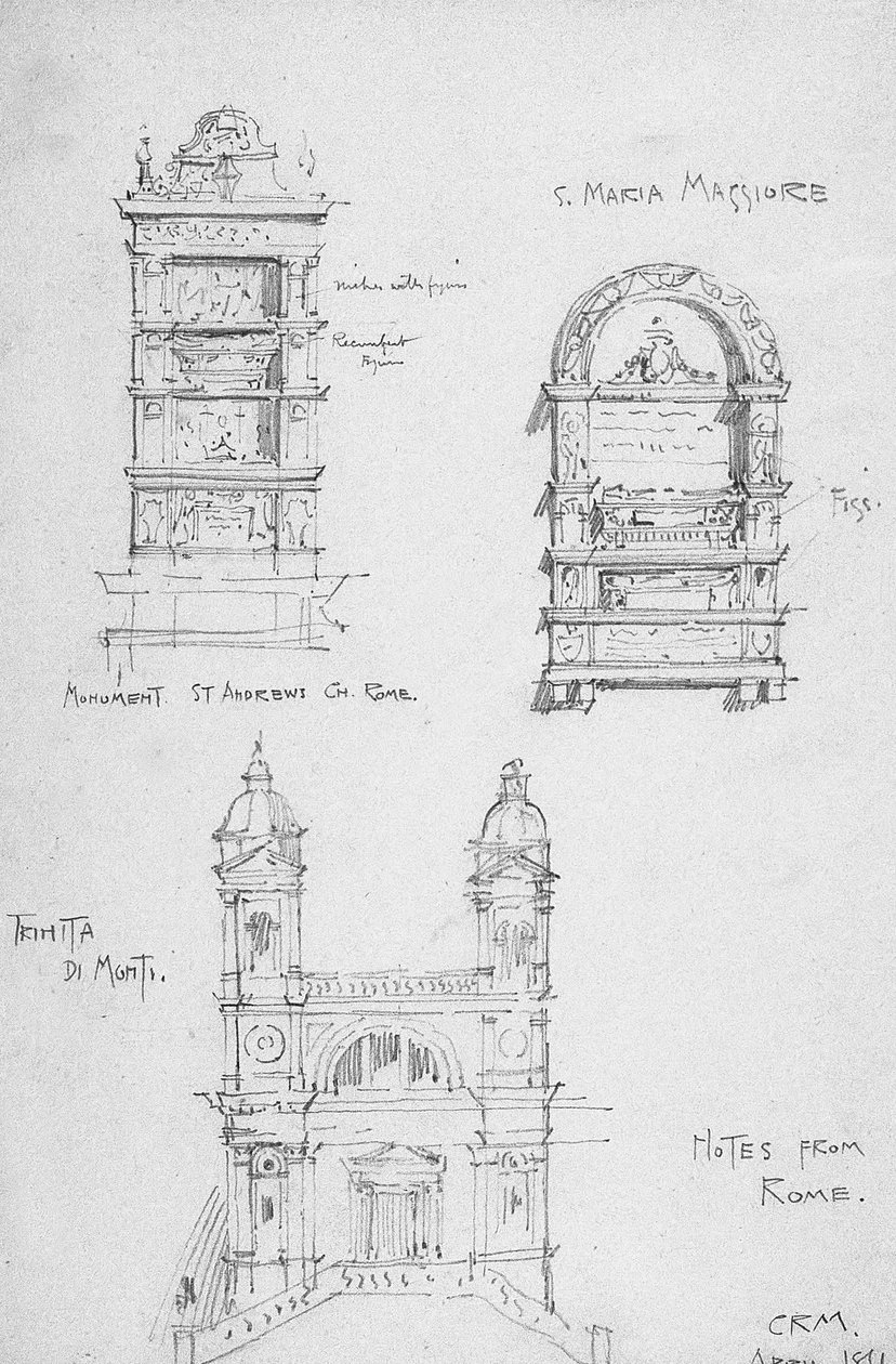 Notater fra Roma, 1891 av Charles Rennie Mackintosh
