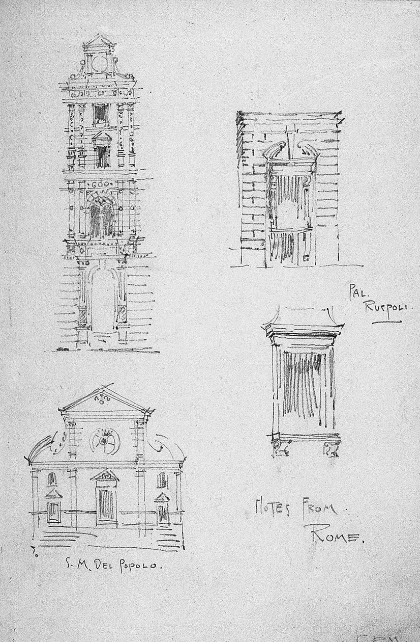 Notater fra Roma, 1891 av Charles Rennie Mackintosh