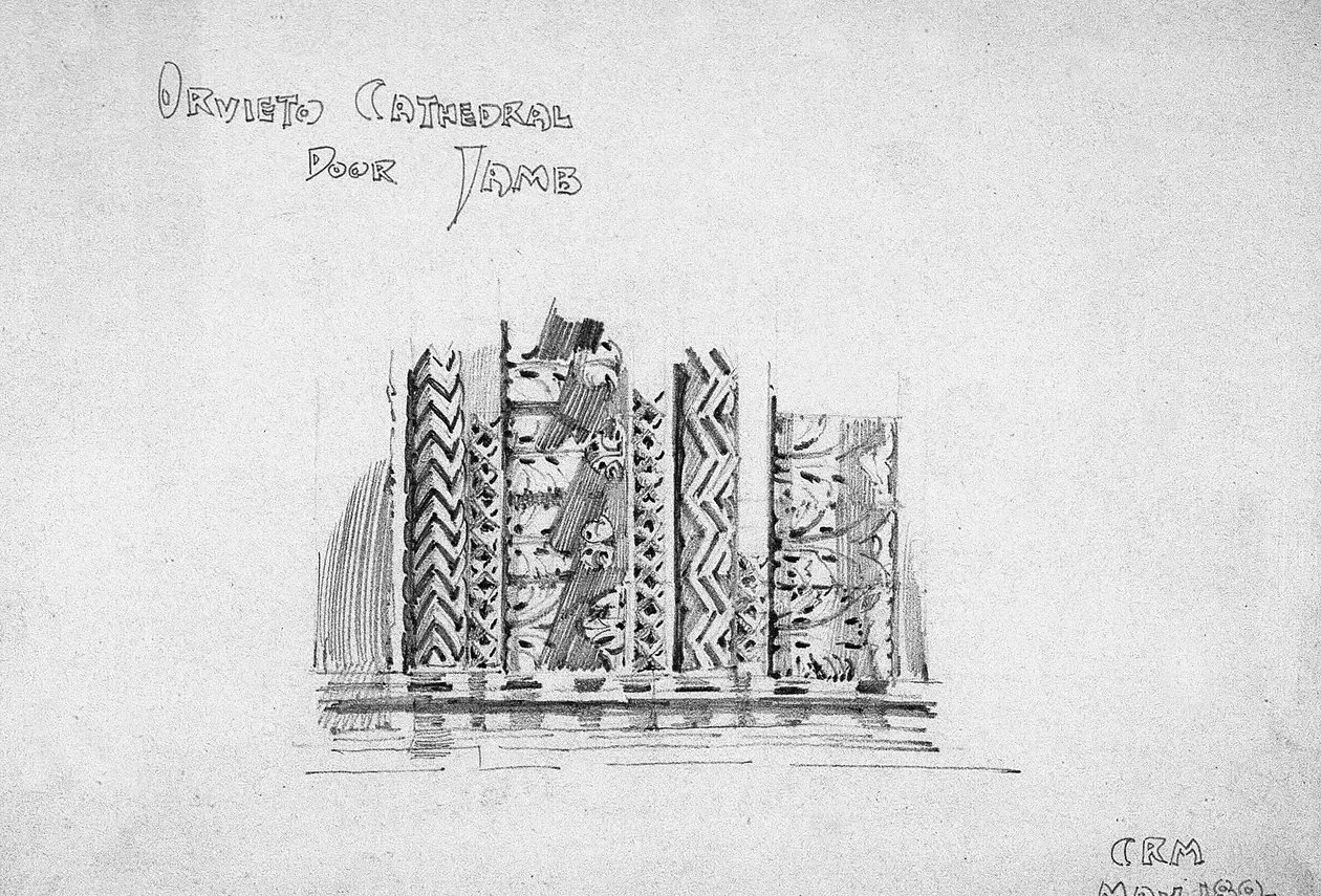 Orvieto Cathedral Door Jamb, 1891 av Charles Rennie Mackintosh