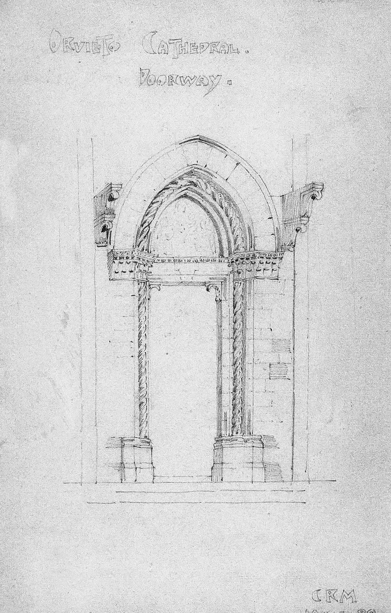 Orvieto Cathedral Doorway, 1891 av Charles Rennie Mackintosh