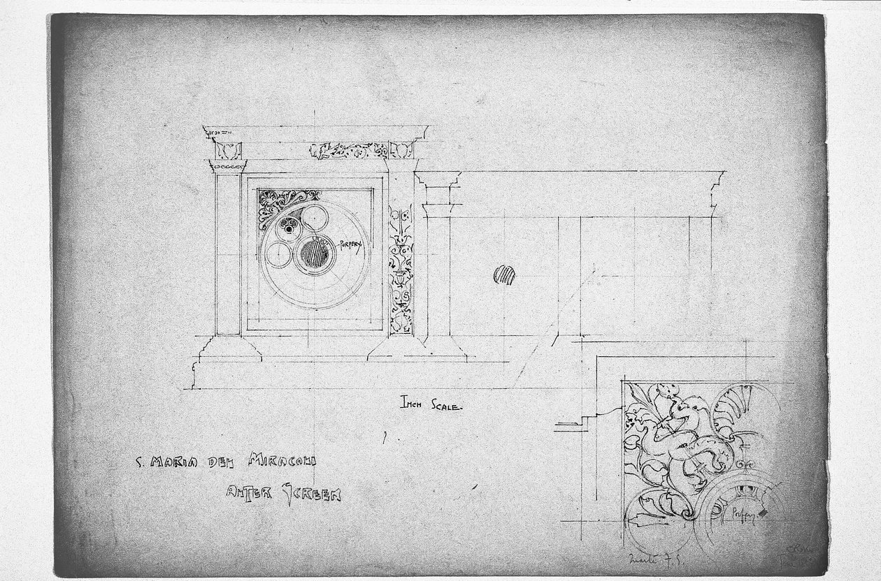 S. Maria dei Miracoli alterskjerm, 1891 av Charles Rennie Mackintosh