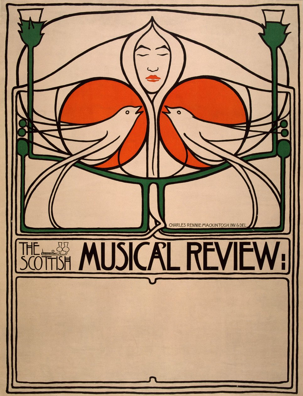 Scottish Musical Review (planografisk trykk, litografi, papir) av Charles Rennie Mackintosh