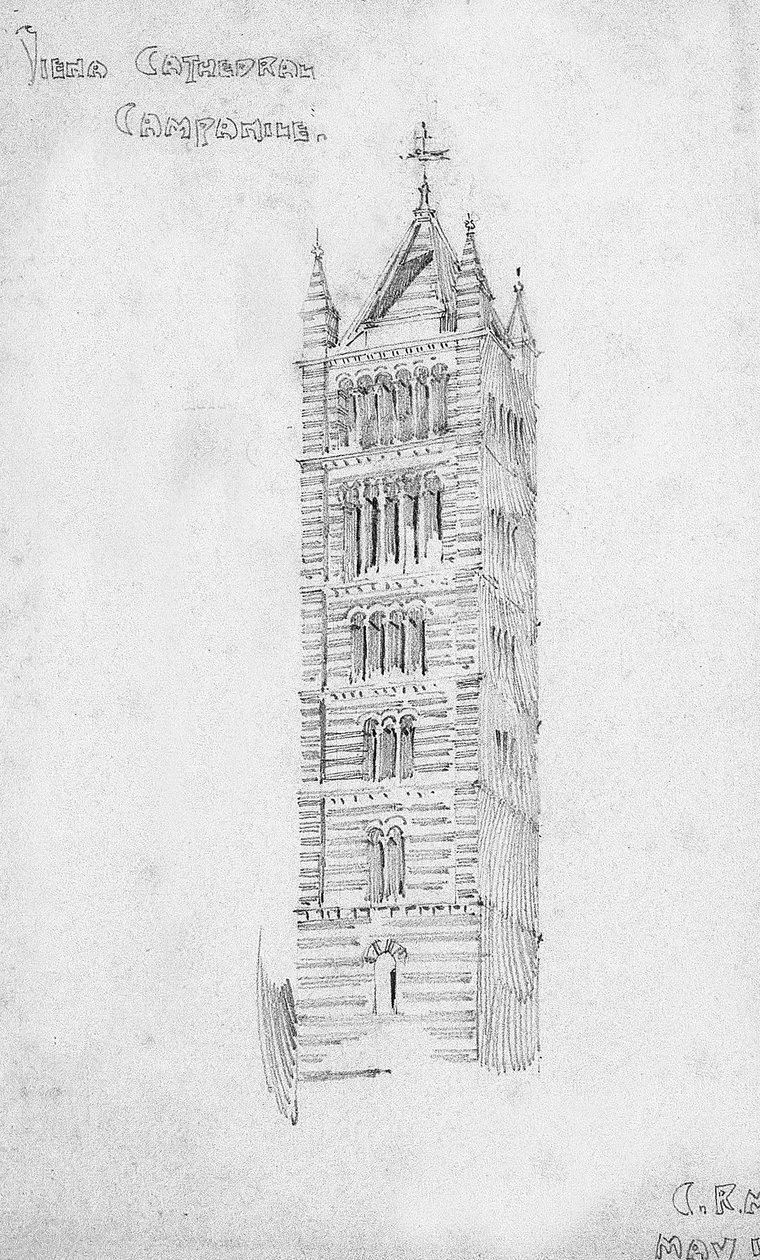 Siena katedral, Campanile, 1891 av Charles Rennie Mackintosh