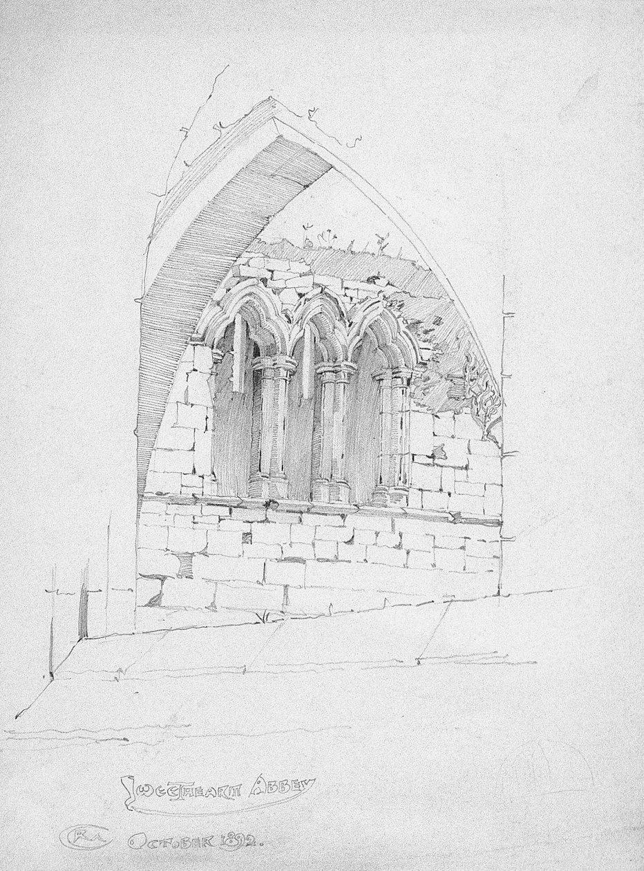 Sweetheart Abbey, 1892 av Charles Rennie Mackintosh