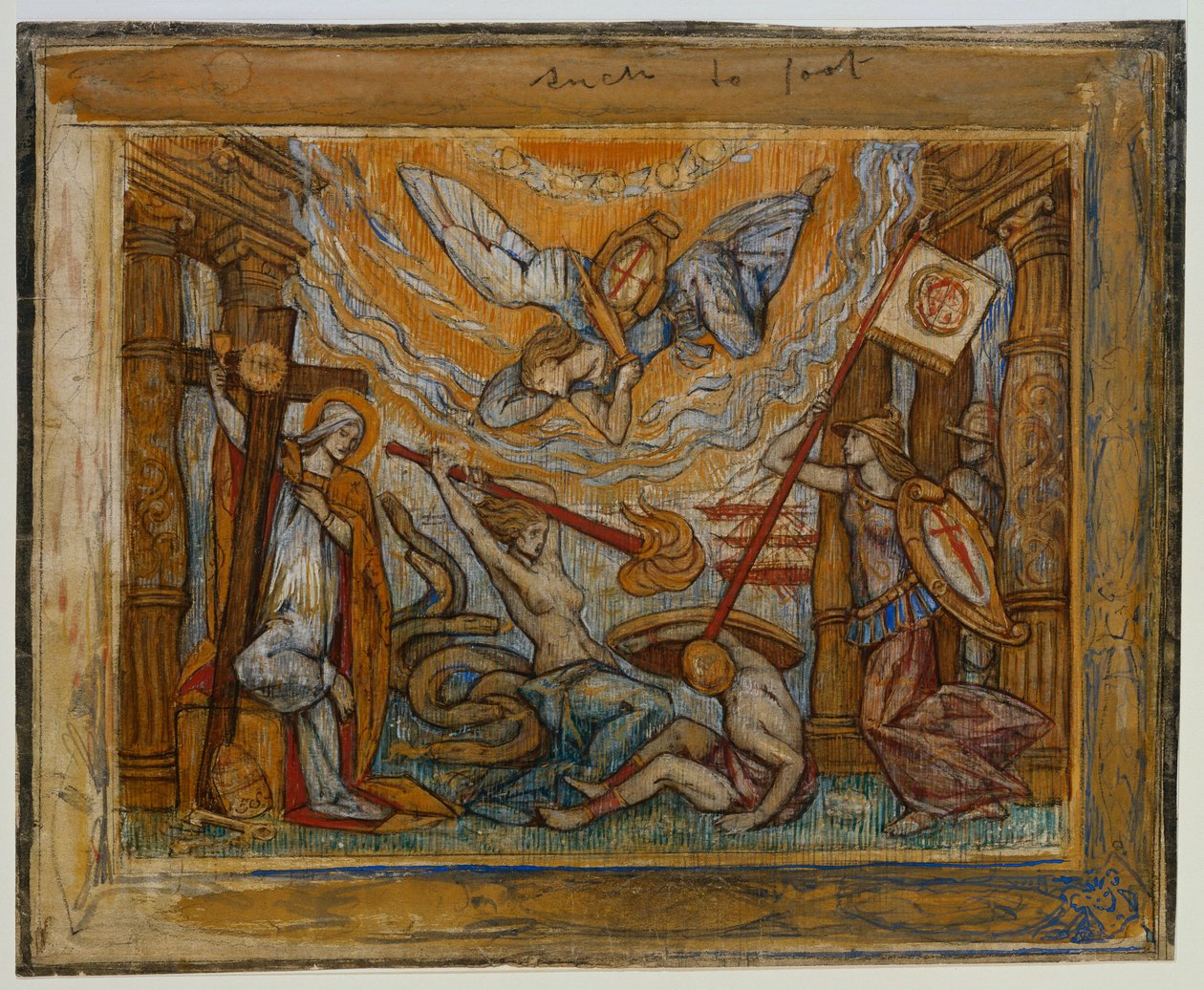 Design for fallteppet til et skuespill av Charles Ricketts