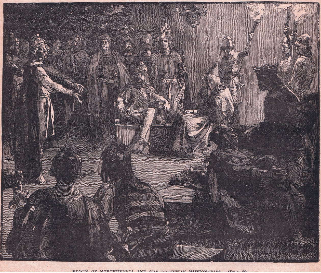 Edwin av Northumbria og de kristne misjonærene av Charles Ricketts
