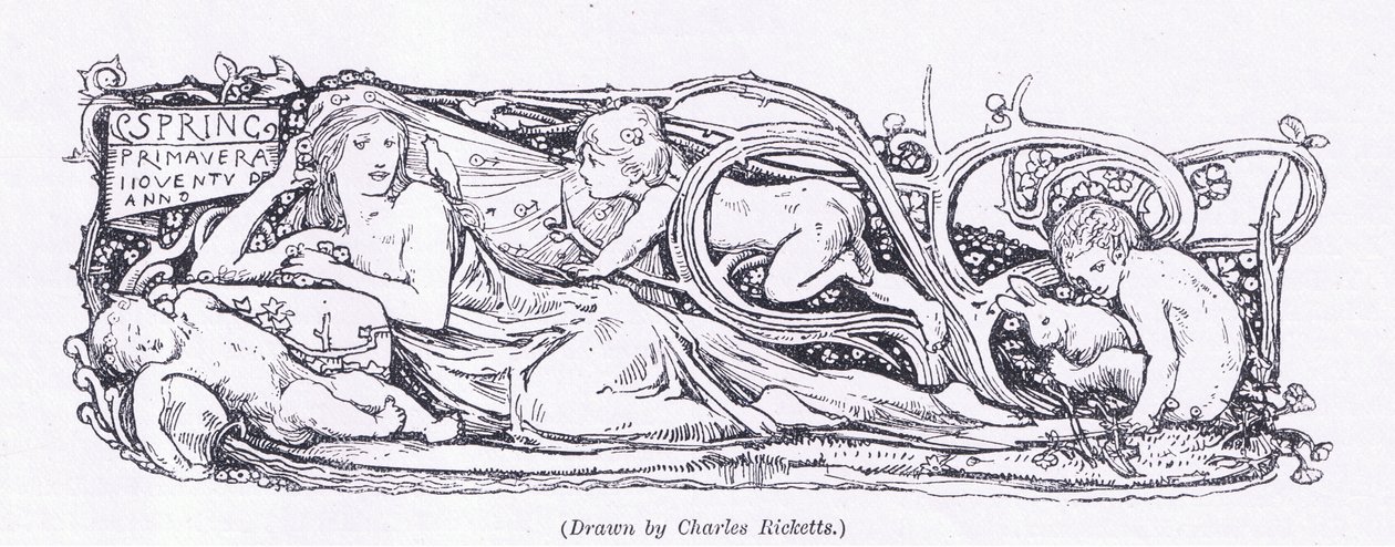 Spring, fra The Magazine of Art 1893, Cassell and Company, 1893 av Charles Ricketts