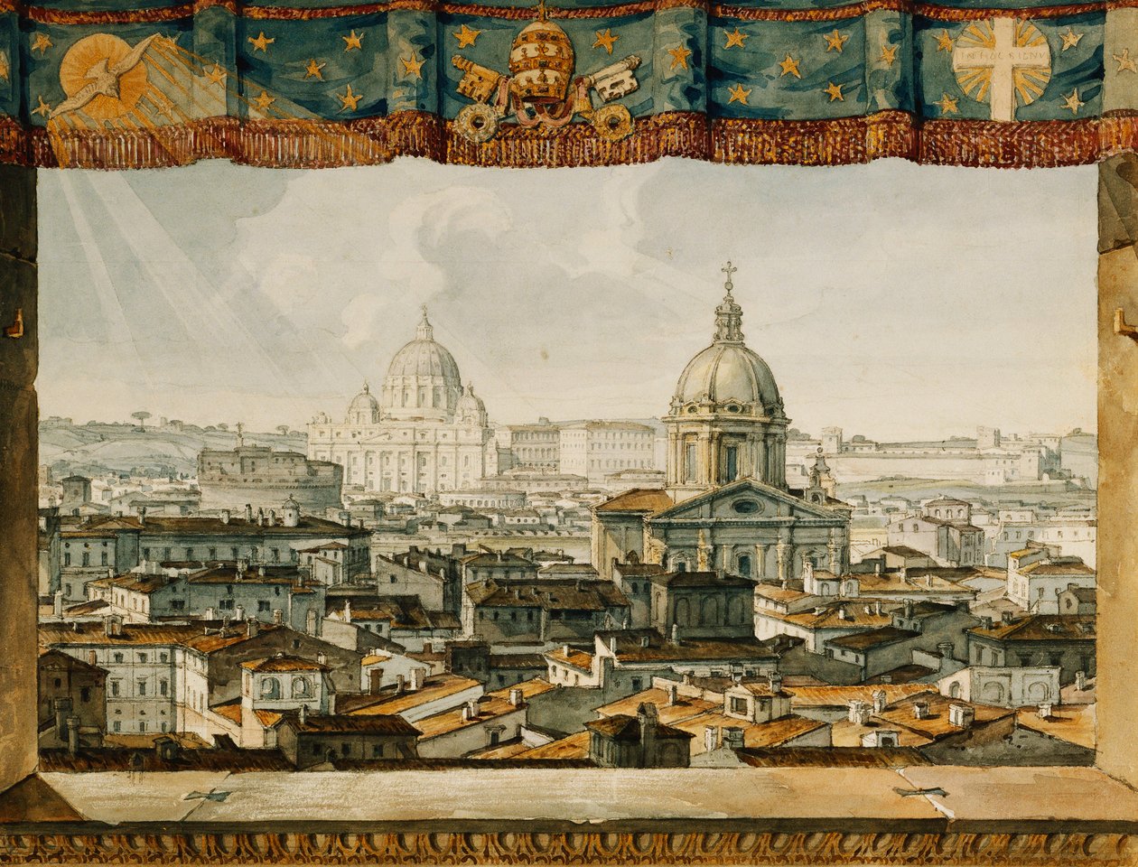 Roma fra Trinita dei Monti, av Charles Robert Cockerell