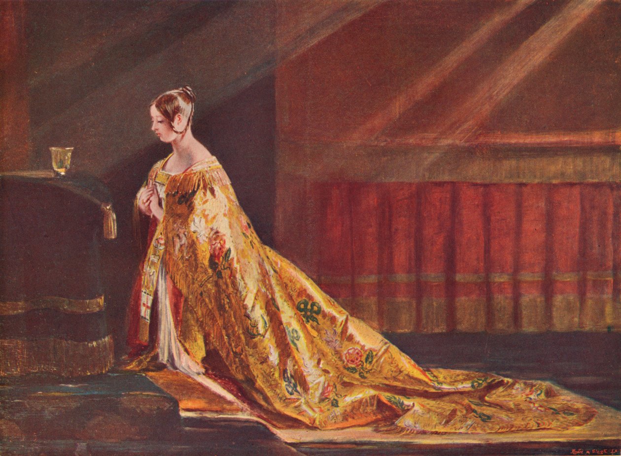 Dronning Victoria i kroningskappene, 1838 1906 av Charles Robert Leslie