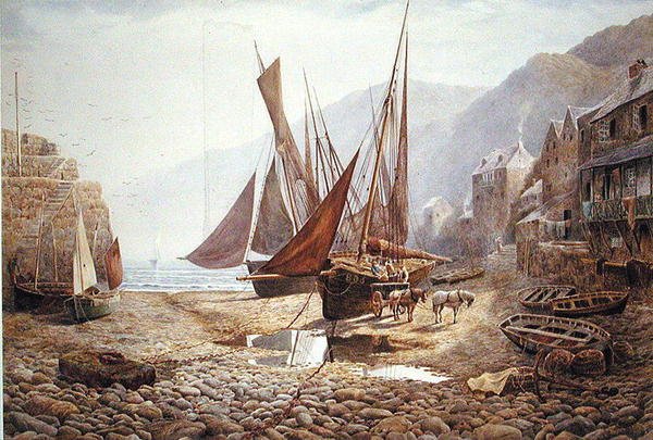 Havnebassenget, Clovelly av Charles Robertson