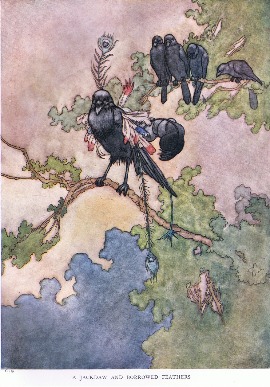 En jackdaw og lånte fjær, 1930-tallet av Charles Robinson