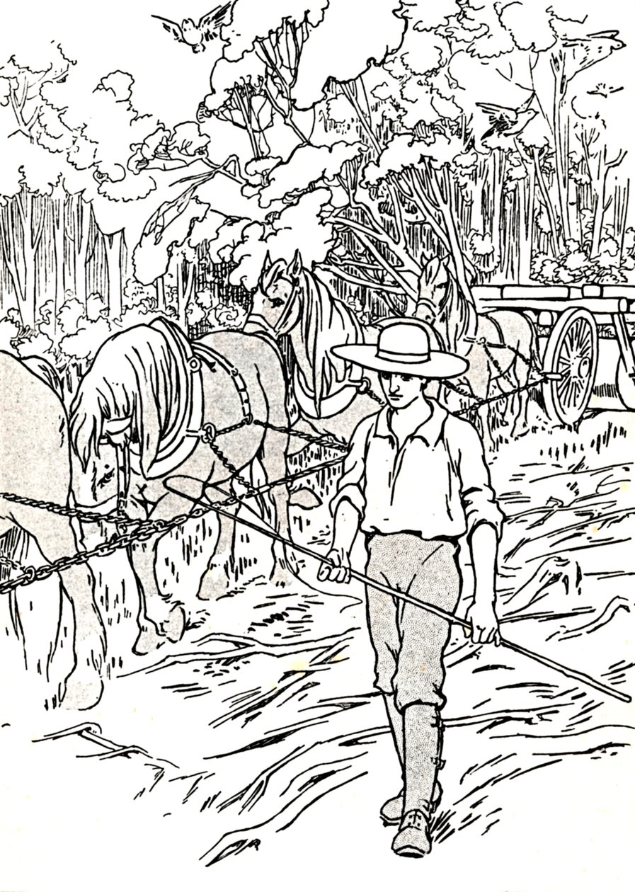 En nybygger som rydder sitt land, 1912 av Charles Robinson