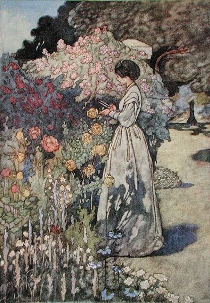 Skjærende blomster, utgitt 1912 (farge litho) av Charles Robinson