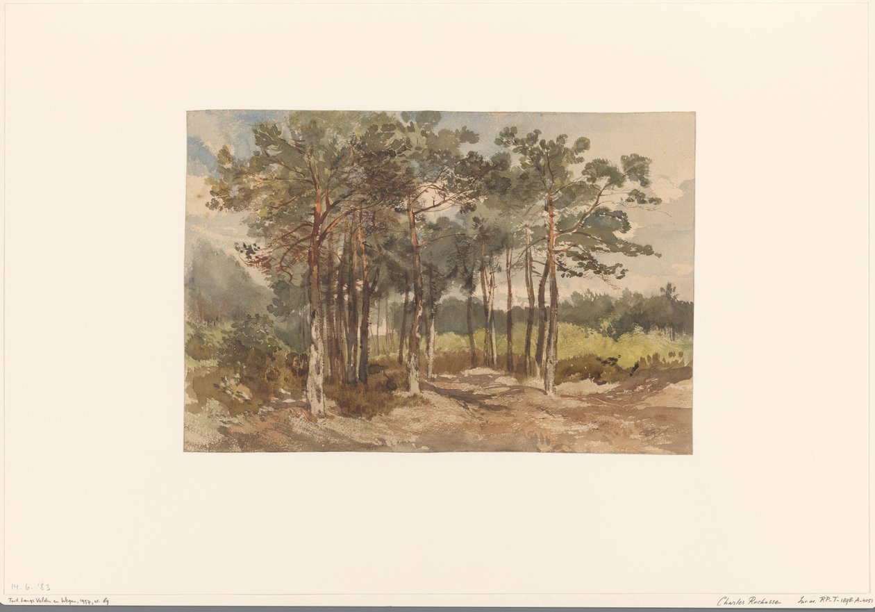 Tregruppe i skogen ved Driebergen av Charles Rochussen