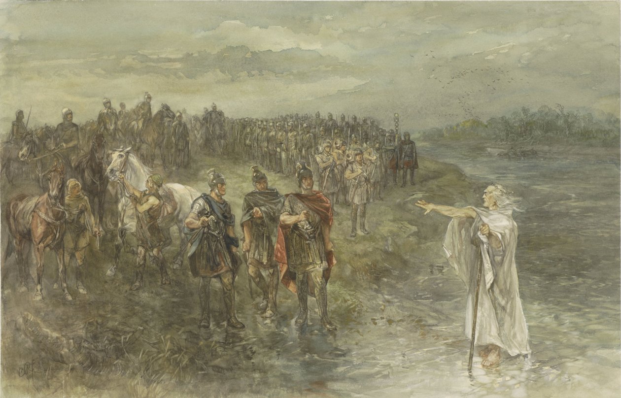 Den romerske general Drusus og den germanske spåmannen av Charles Rochussen