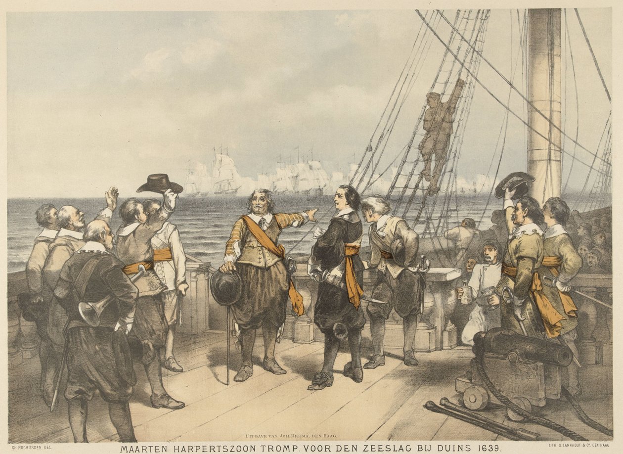 Maarten Tromp før starten av slaget ved Duins, 1639 Maarten Harpertszoon Tromp, før sjøslaget ved Duins 1639 (tittel på objekt) av Charles Rochussen