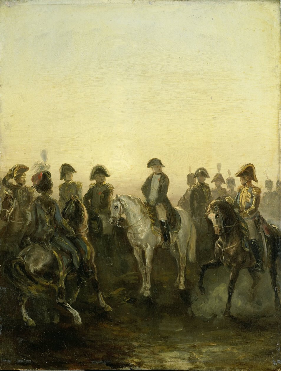 Napoleon med sin stab av Charles Rochussen