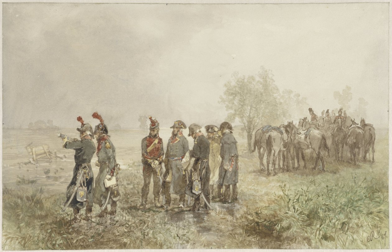 Møte med franske offiserer i Holland, 1793 av Charles Rochussen