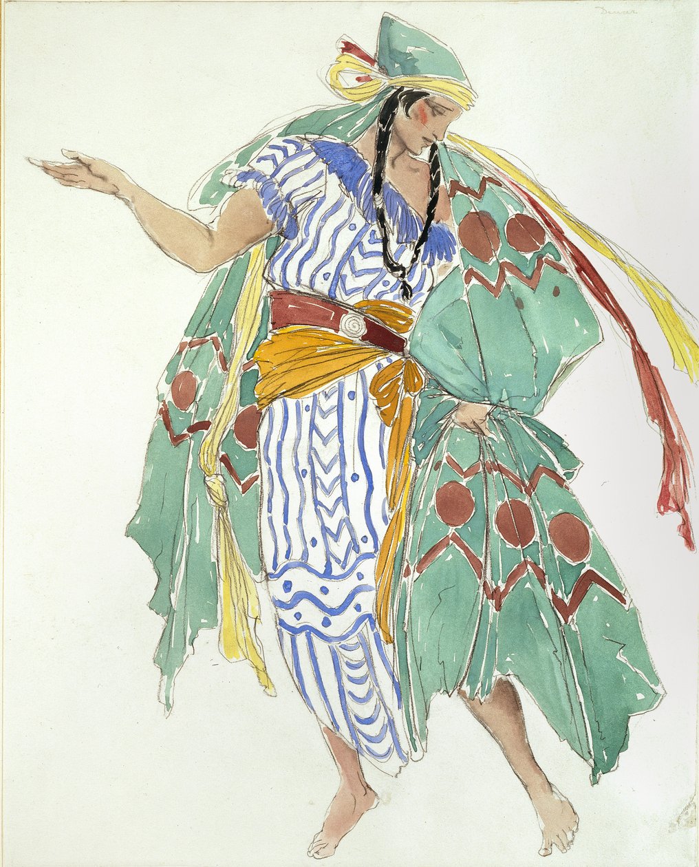 Kostymedesign for en danser, c1850-1880 av Charles S Ricketts