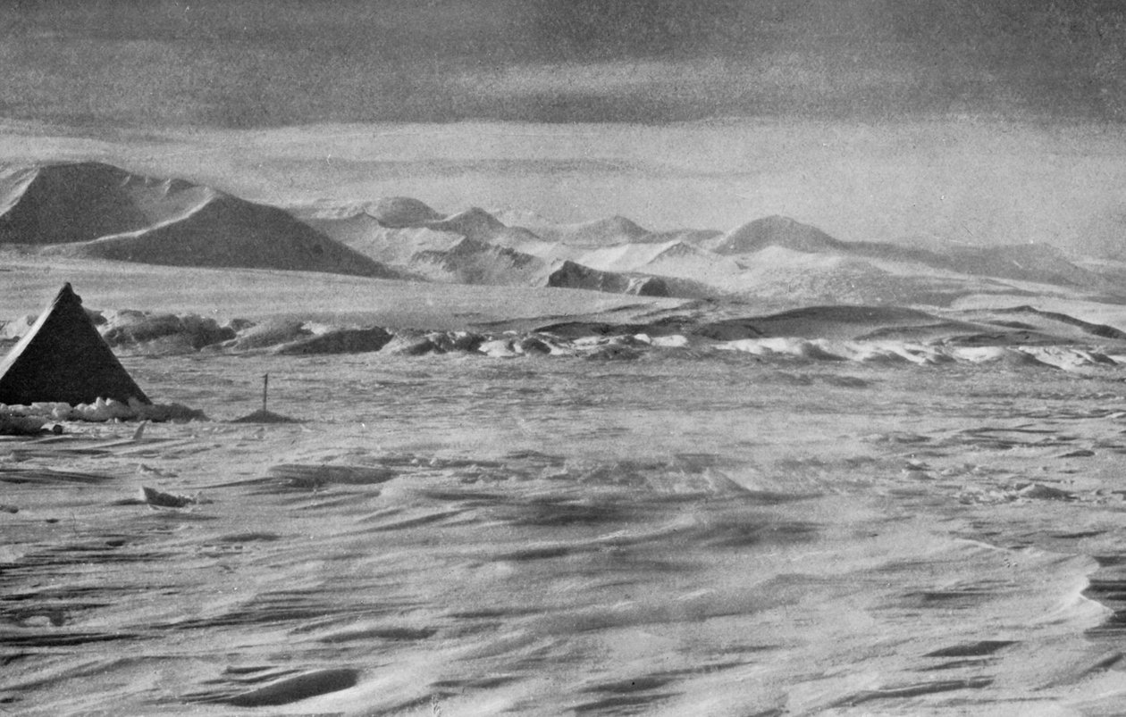 'Press on the Beardmore Below the Cloudmaker Mountain', c1911, 1913 av Charles S Wright