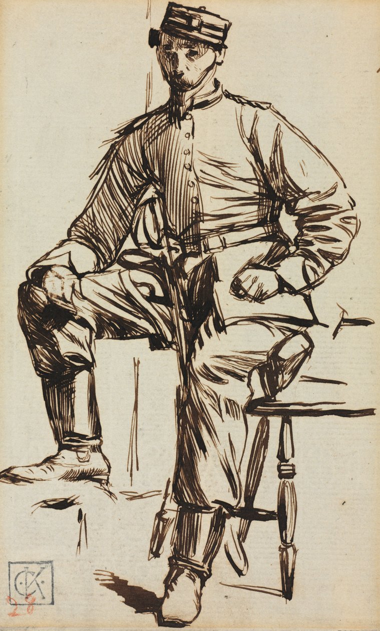 Charles Keene som frivillig. av Charles Samuel Keene