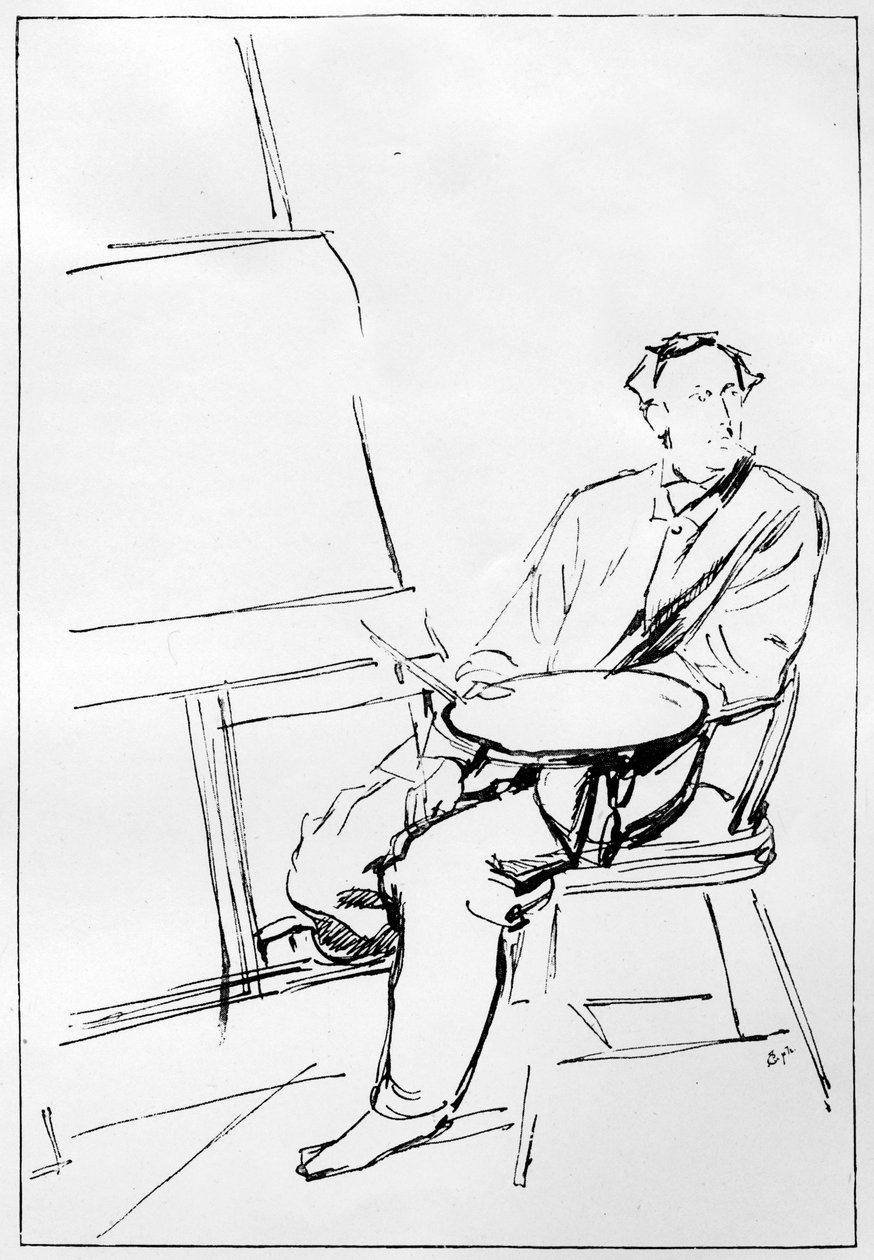 John Everett Millais 1829-1896, britisk kunstner, 1898. av Charles Samuel Keene