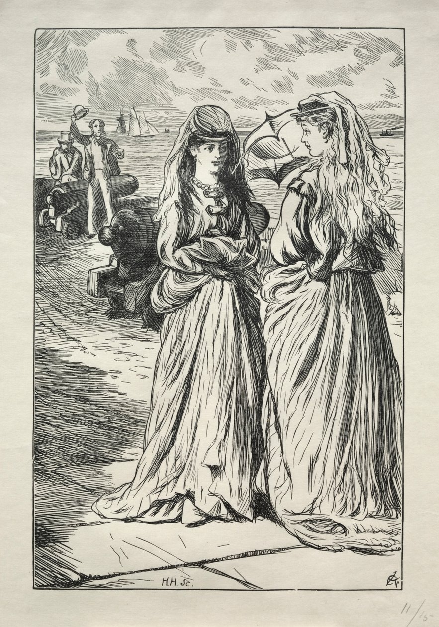 Lady Nelly - flørten, 1865. av Charles Samuel Keene
