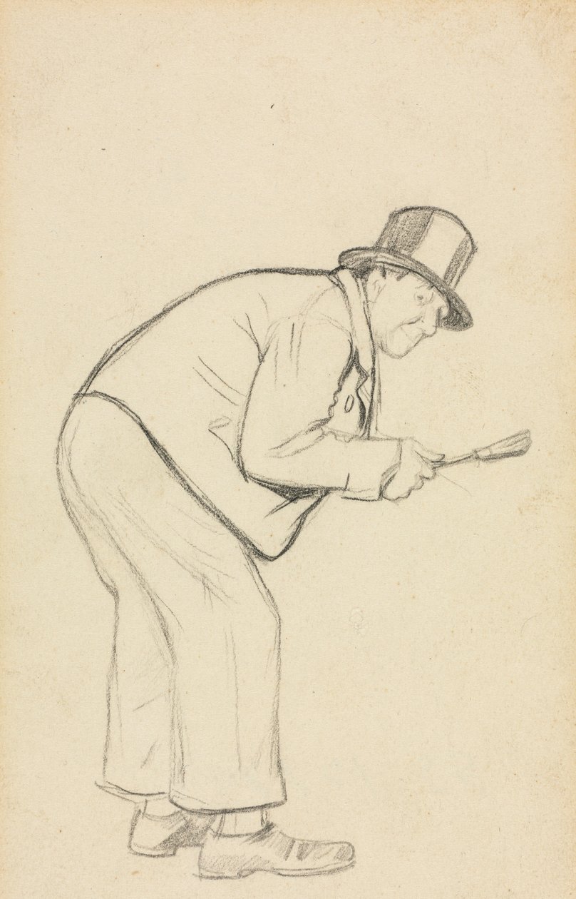 Studie for A Woman Hater. av Charles Samuel Keene