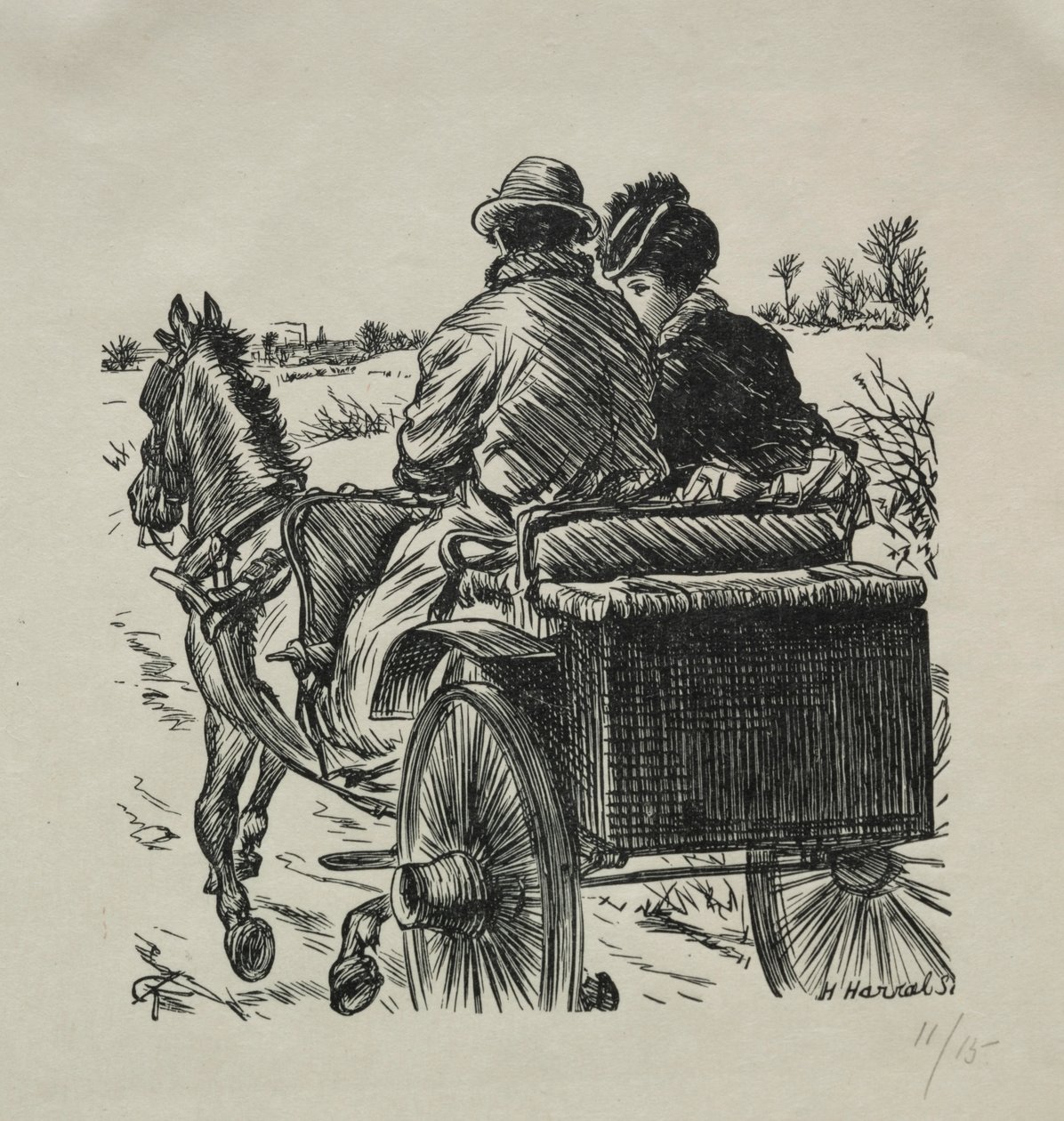 Frakken med pelsfôr, 1869. av Charles Samuel Keene
