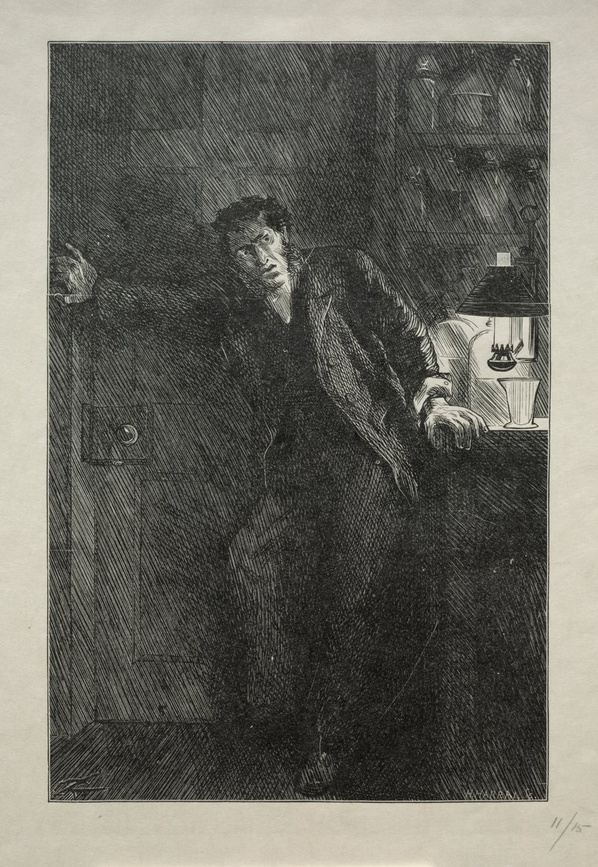 Kåpen med pelsforet av Charles Samuel Keene