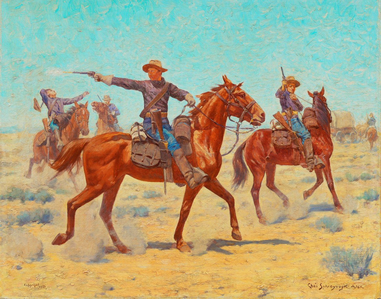 Bakvakten, 1907 av Charles Schreyvogel