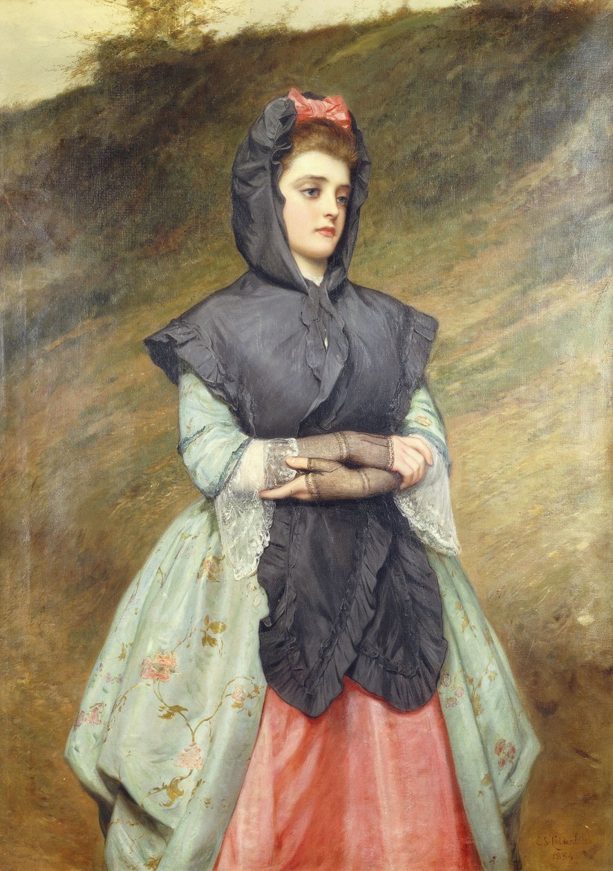 Kommer fra kirken, 1884 av Charles Sillem Lidderdale