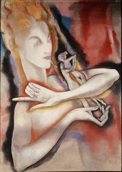 Åndelig beskyttelse, ca. 1926-28 (tempera på lerret) av Charles Sims