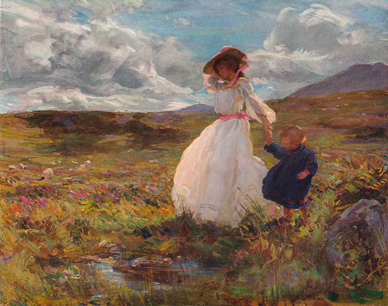 Solskinn og vind, c1907 av Charles Sims