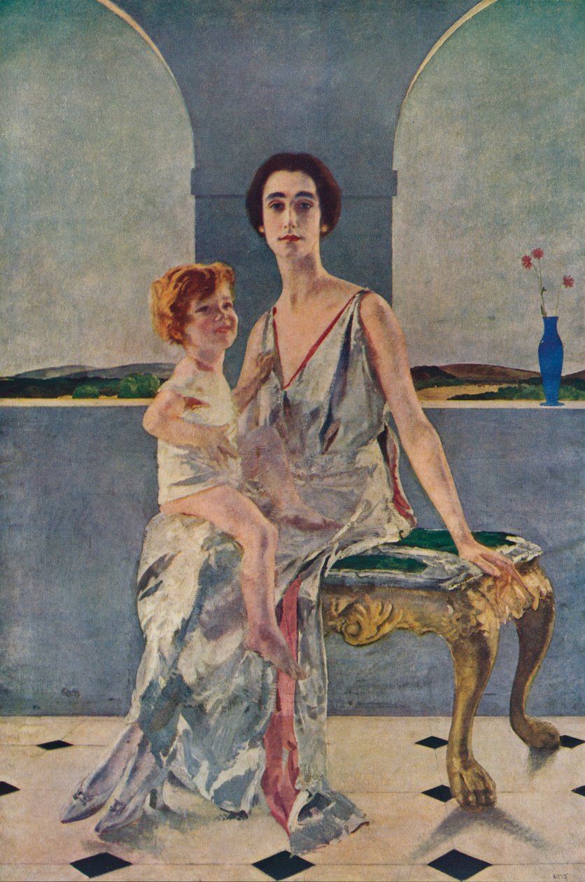 Grevinnen av Rocksavage og hennes sønn, 1922 1935 av Charles Sims