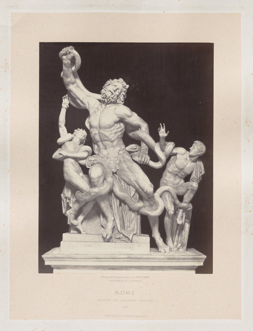 Roma: Laocoon Vatican Group, ca. 1860. av Charles Soulier