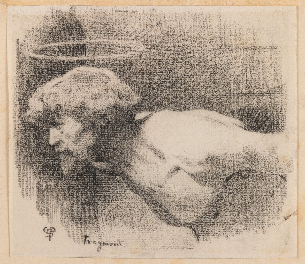 Halshugging av døperen Johannes, ca. 1881 (kull på papir) av Charles Sprague Pearce