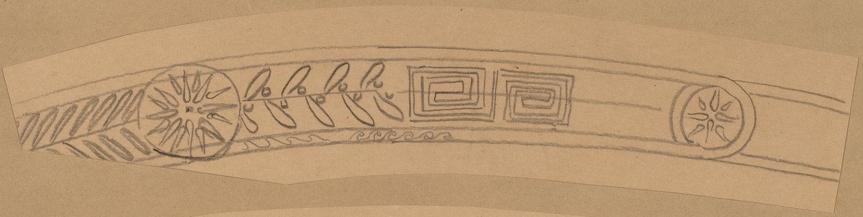 Studie for et grensedesign av Charles Sprague Pearce