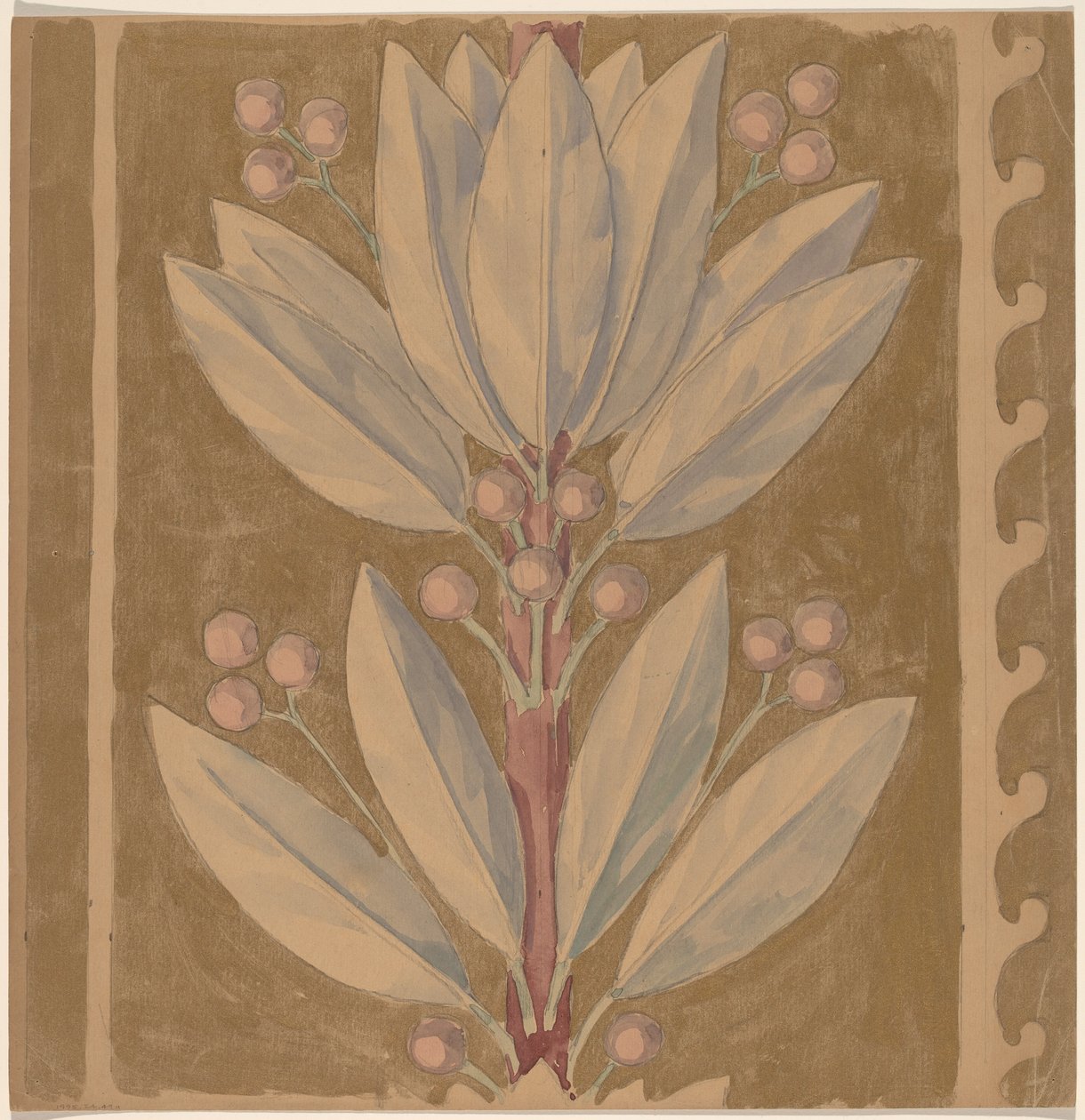 Study for a Border Design [recto] av Charles Sprague Pearce