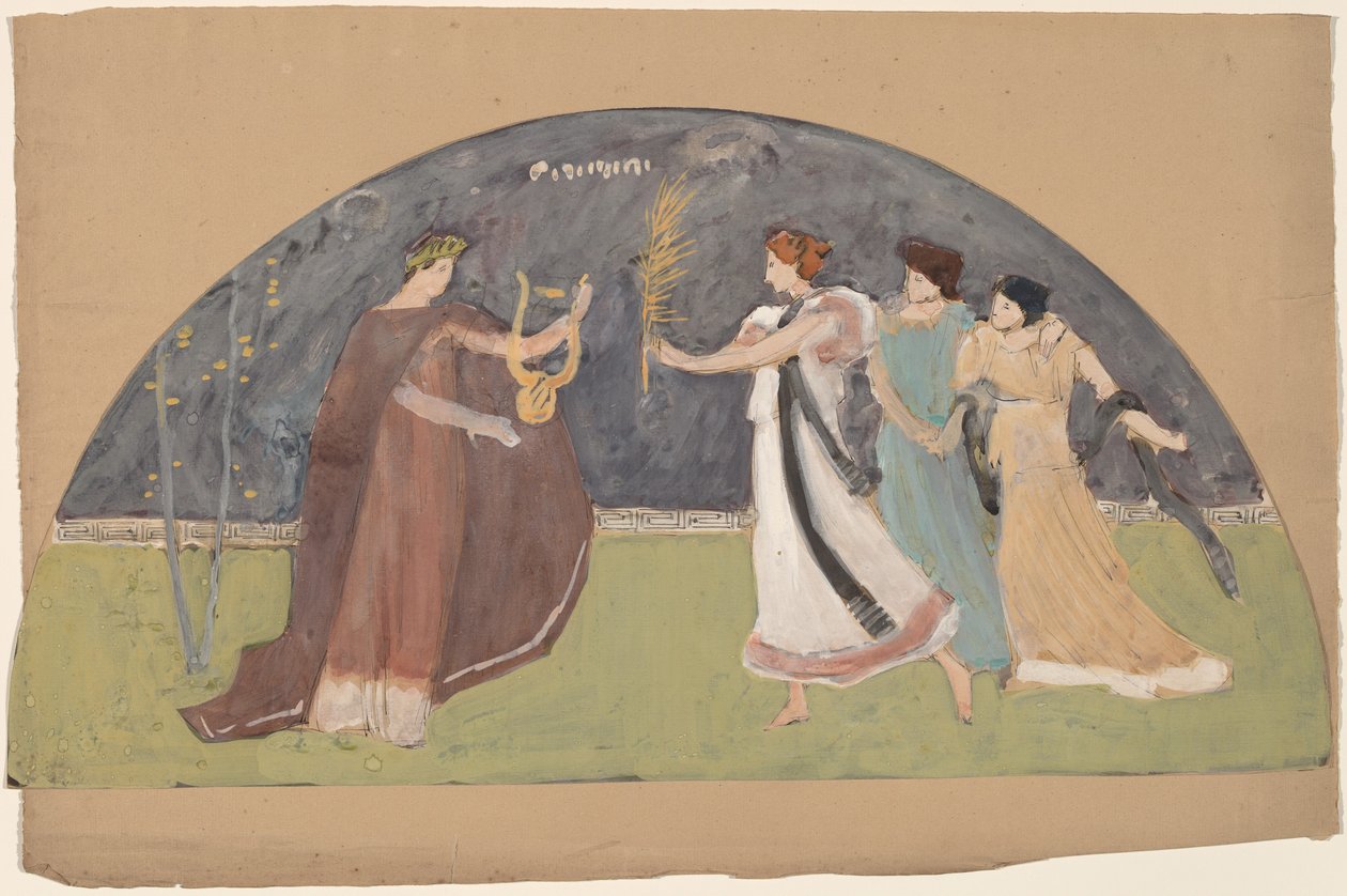 Studer for en Lunette av Charles Sprague Pearce