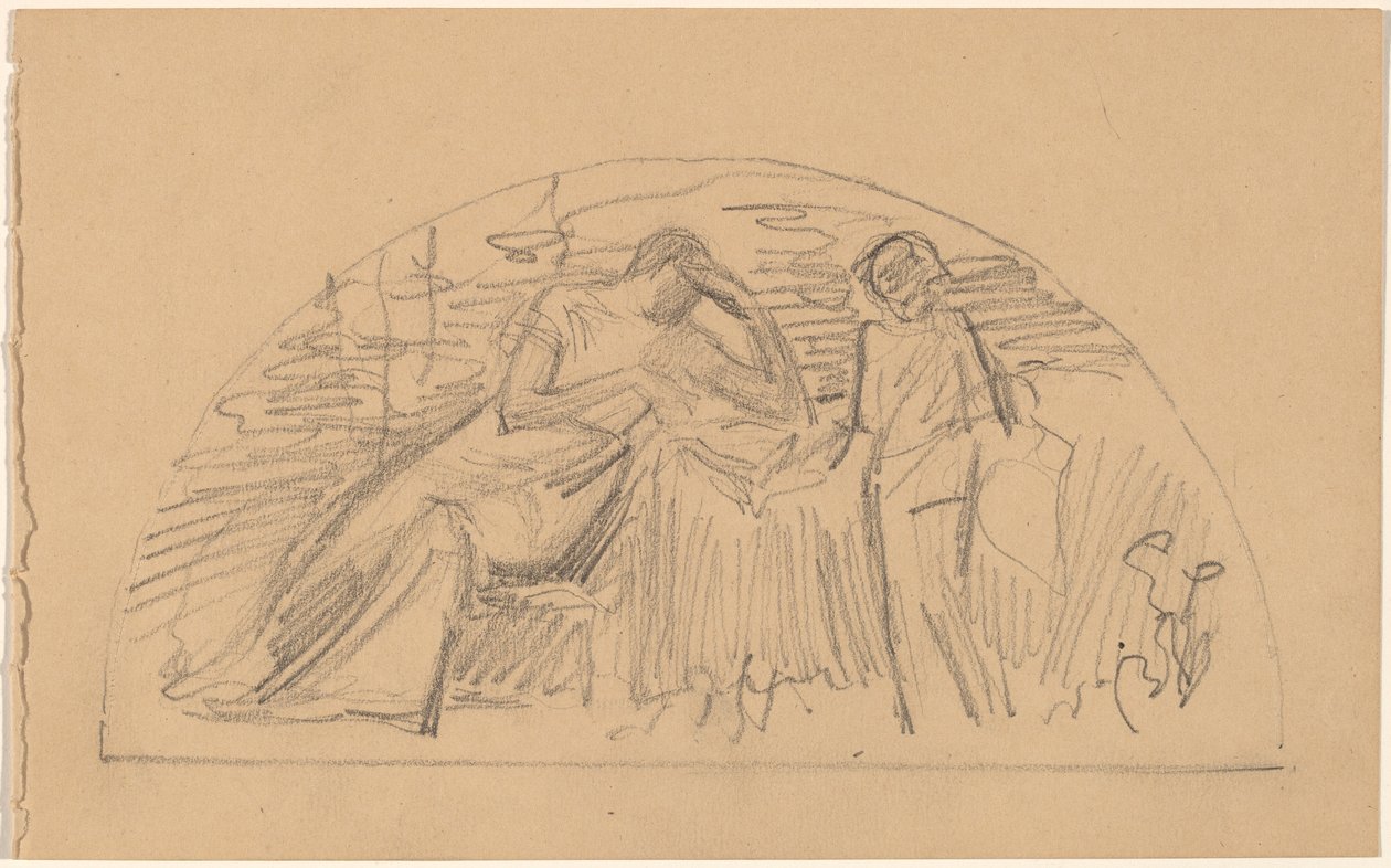 Studer for en Lunette av Charles Sprague Pearce